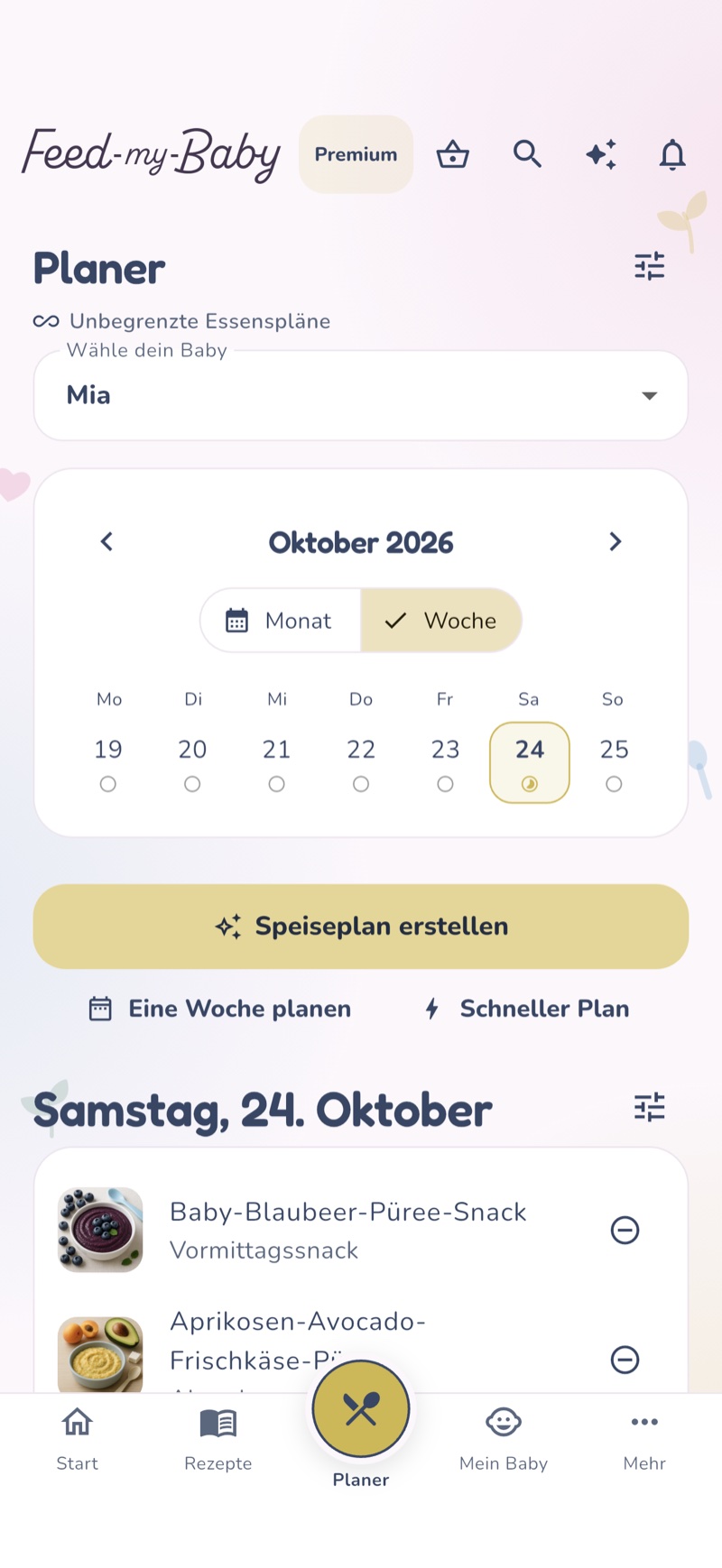 Vorschau des Mahlzeitenkalenders